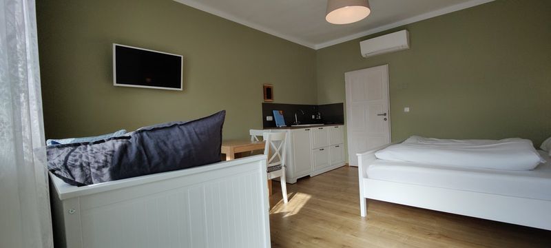 Studio Nest: Studio, Schlafzimmer, Aufenthaltsraum, Küchenzeile, Essbereich, Alternative Schlafmöglichkeit, Sitzmöglichkeit